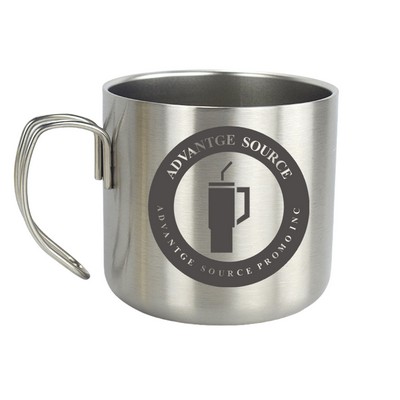 12 OZ.Stainless Steel Mug with Handle for Camping and Outdoor Use