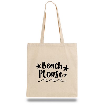 4 Oz. Canvas Convention Tote Bag with Shoulder Strap