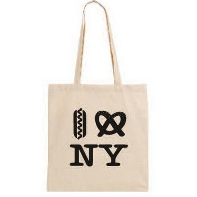 Organic Natural Canvas Convention Tote Bag with Shoulder Strap